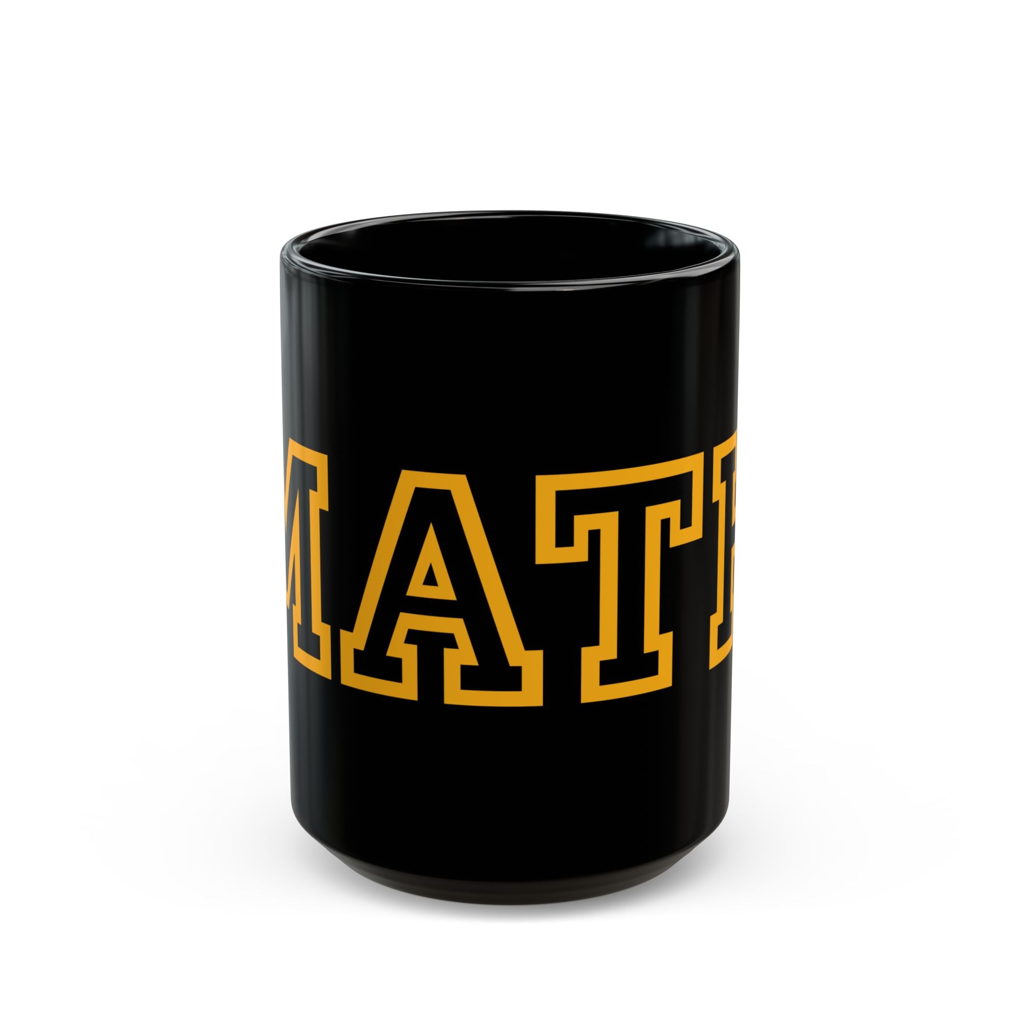 Math Mug Collegiate Yellow on Black