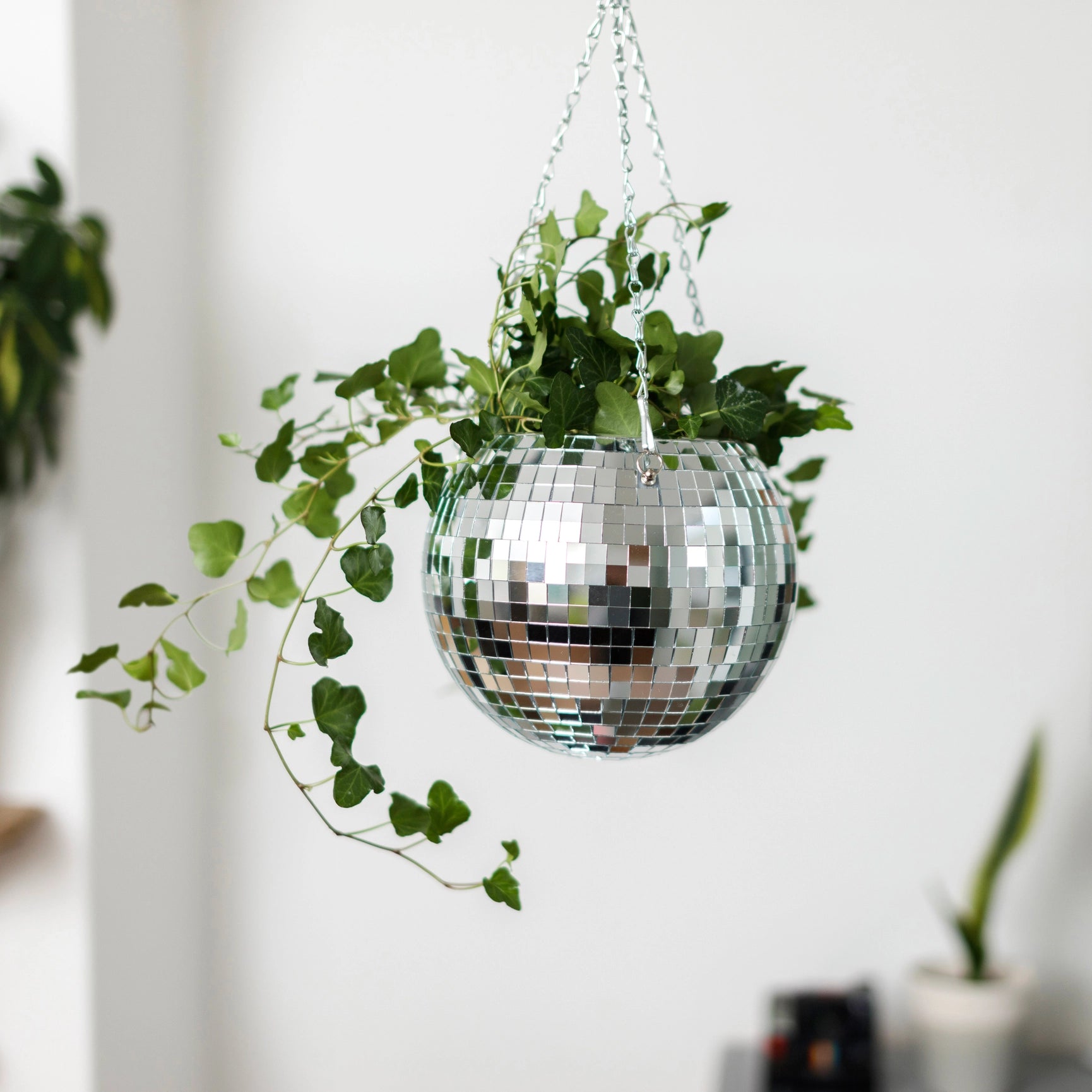 Disco Ball Hanging Planter