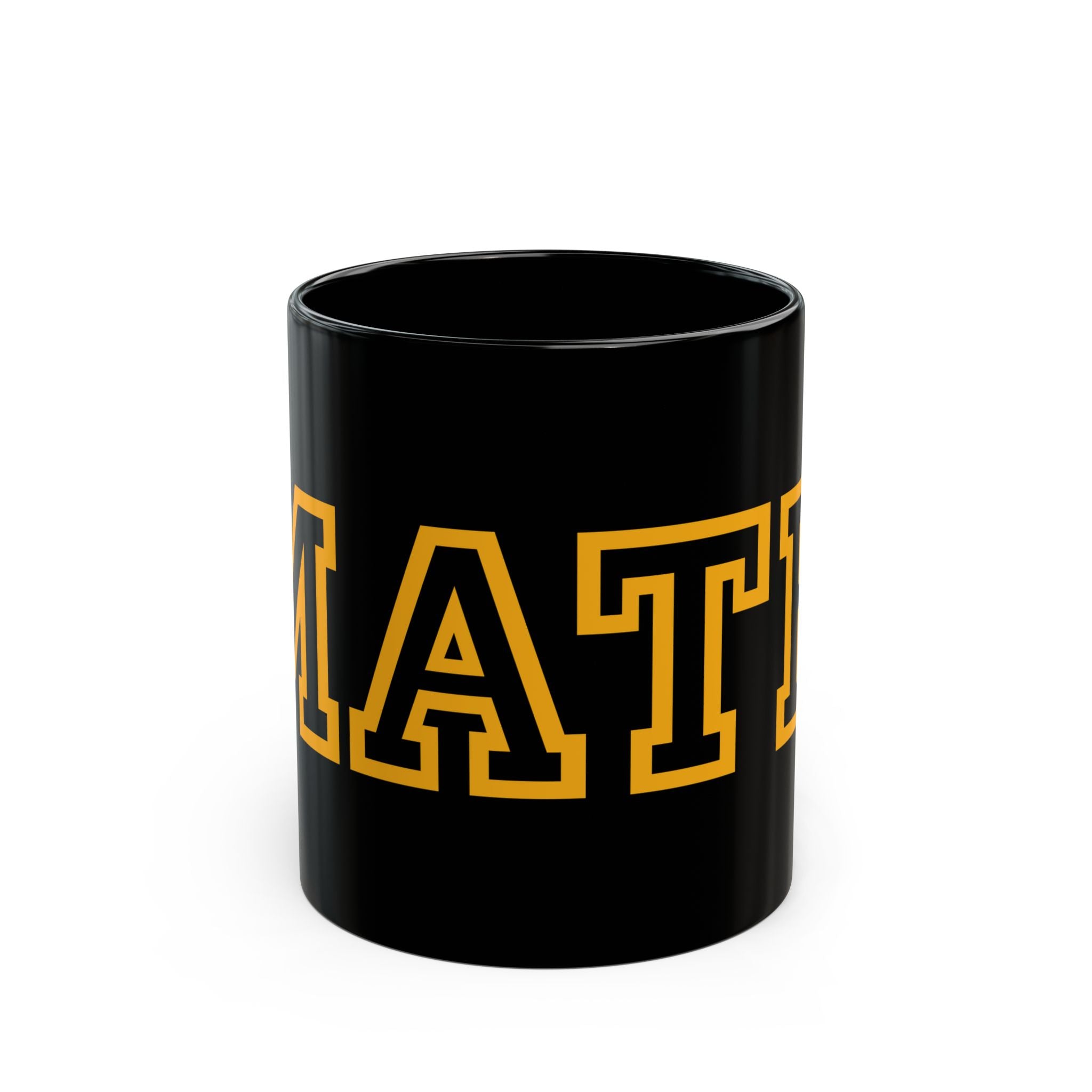 Math Mug Collegiate Yellow on Black